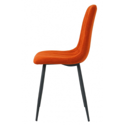 Chaise en tissu orange APOLO