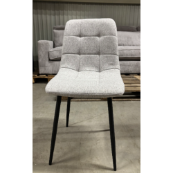 Chaise en tissu gris CLEO